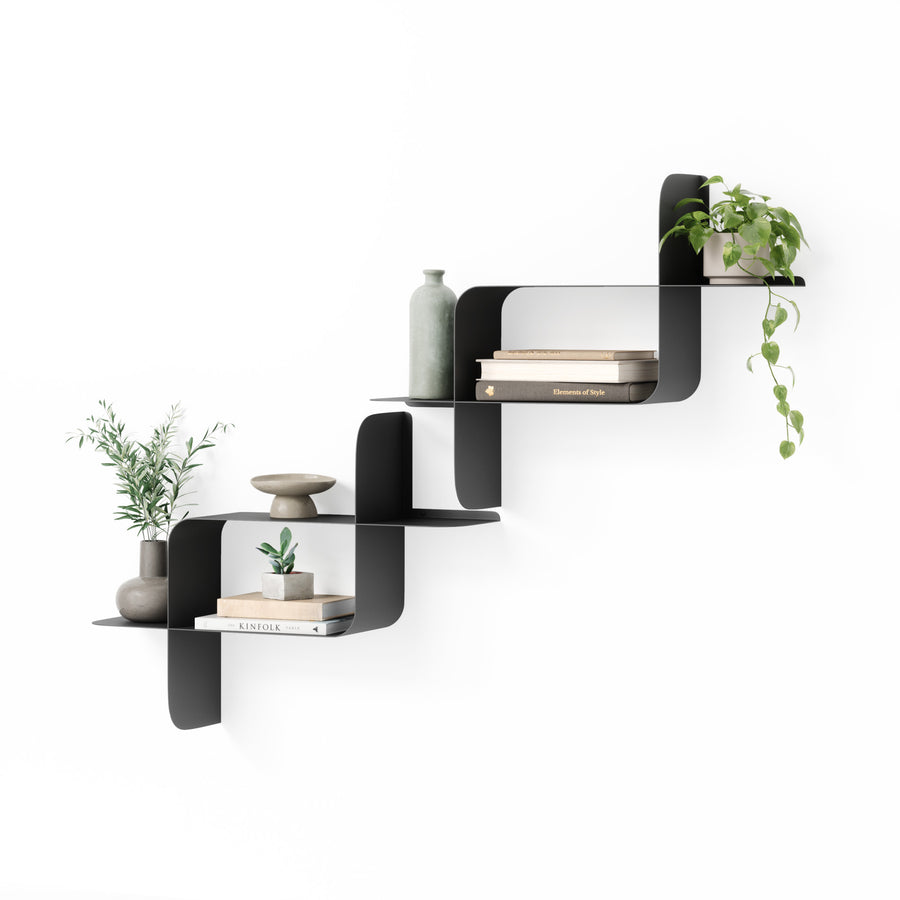 Montage Metal Wall Shelves, Set of 2